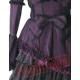 Purple Punk Gothic Lolita Long Sleeve Short Wedding Party Dress