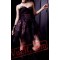 Red and Black Strapless Short Wedding Cocktail Party Dress