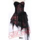 Red and Black Strapless Short Wedding Cocktail Party Dress Red and Black Strapless Short Wedding Cocktail Party Dress
