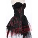 Red and Black Strapless Short Wedding Cocktail Party Dress Red and Black Strapless Short Wedding Cocktail Party Dress