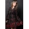 Red Floral Gothic Geisha Cosplay Prom Dress