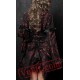 Red Floral Gothic Geisha Cosplay Prom Dress