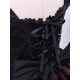 Black Bows Ruffles Cotton Gothic Lolita Dress