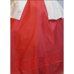 Red Ivory Long Sleeve Winter Wedding Dress
