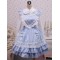 Cotton White Lolita Blouse And Blue Sweet Lolita Skirt