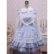 Cotton White Lolita Blouse And Blue Sweet Lolita Skirt