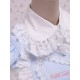 Cotton White Lolita Blouse And Blue Sweet Lolita Skirt