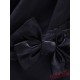 Black Bows Ruffles Cotton Gothic Lolita Dress