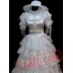 White Short Sleeve Lace Gothic Lolita Wedding Dress