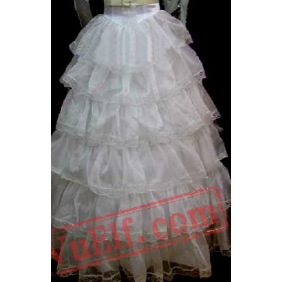 White Short Sleeve Lace Gothic Lolita Wedding Dress