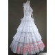 White Short Sleeve Victorian Gothic Lolita Wedding Prom Dress