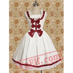 Cotton White Sleeveless Sweet Lolita Dress