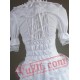 White Short Sleeve Victorian Gothic Lolita Wedding Prom Dress