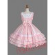 Cute Multi layer Pink Bow Cotton Sweet Lolita Dress