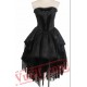 Victorian Gothic Strapless Wedding Cocktail Party Dress