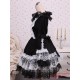 Gothic Black Long Sleeves Cotton Lolita Dress