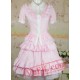 Cotton Pink Sweet Lolita Blouse And Skirt