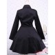 Black Cotton Turndown Collar Buttons Gothic Lolita Dress