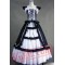 White Black Victorian Gothic Lolita Wedding Prom Dress