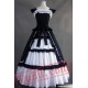 White Black Victorian Gothic Lolita Wedding Prom Dress