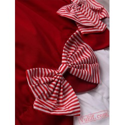 Cotton Red Bow Classic Lolita Dress