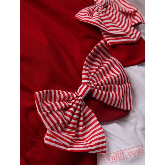 Cotton Red Bow Classic Lolita Dress
