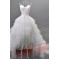 White Feather Gothic Fairy Tea Length Wedding Dress