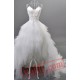 White Feather Gothic Fairy Tea Length Wedding Dress