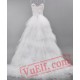 White Feather Gothic Fairy Tea Length Wedding Dress