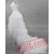 White Feather Gothic Fairy Tea Length Wedding Dress