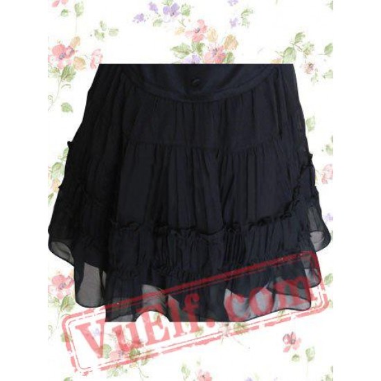 Gothic Short Sleeves Cotton Lolita Dress