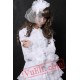 White Gothic Lolita Long Sleeve Short Prom Wedding Dress