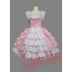 Lovely Pink Bow Multi layer Cotton Sweet Lolita Dress
