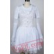 White Lace Short Gothic Wedding Bridal Prom Dress