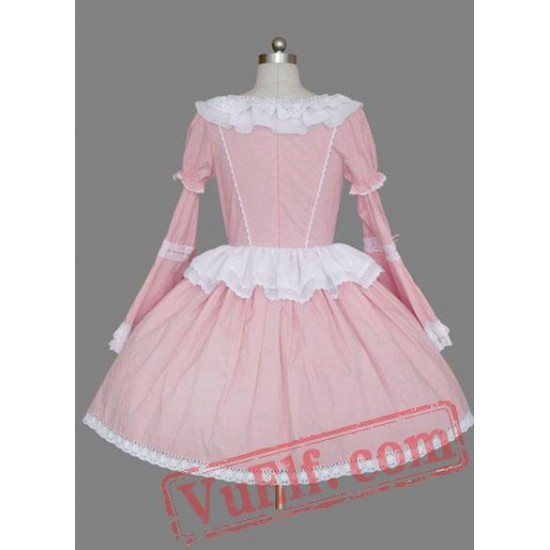 Pink Sleeves Multilayer Cotton Sweet Lolita Dress