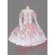 Pink and White Bow Cotton Sweet Lolita Dress
