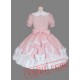 Pink and White Bow Cotton Sweet Lolita Dress