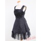 Black Lace Cotton Sweet Lolita Dress