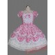 Pink Bow Short Sleeves Cotton Sweet Lolita Dress