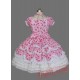 Pink Bow Short Sleeves Cotton Sweet Lolita Dress