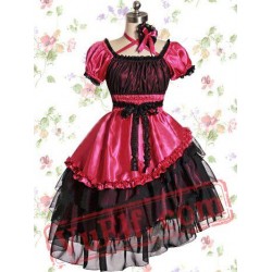 Rose Satin Yarn Sweet Lolita Dress