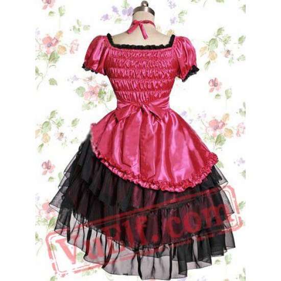 Rose Satin Yarn Sweet Lolita Dress