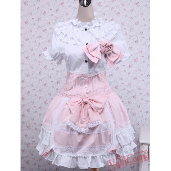 Pink Cotton Sweet Lolita Dress