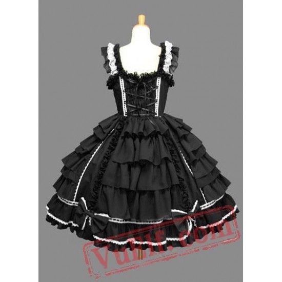 Sleeveless Black Lolita Dress