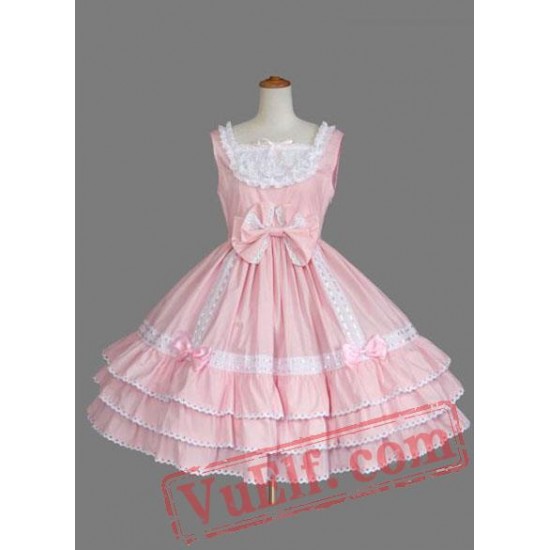 Sweet Pink Multi layer Cotton Lolita Dress