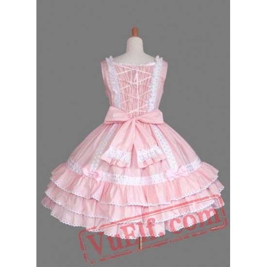 Sweet Pink Multi layer Cotton Lolita Dress