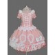 Pink Puff Sleeves Cotton Sweet Lolita Dress