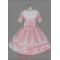 Pink Short Sleeves Bow Cotton Sweet Lolita Dress