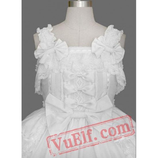 White Sleeveless Layer Cotton Sweet Lolita Dress