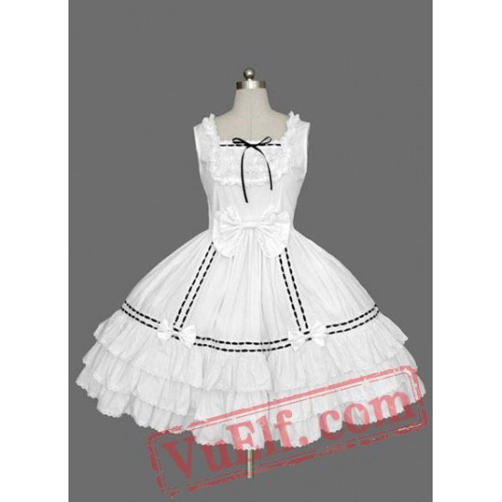 White Sleeveless Multi layer Sweet Lolita Dress